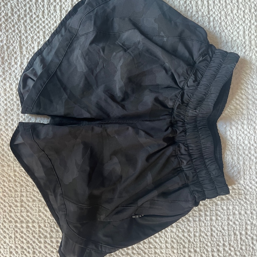 Lululemon Black Camouflage Athletic Shorts